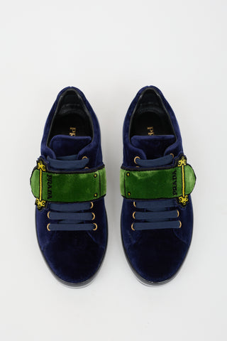 Prada Velvet Strap Sneaker