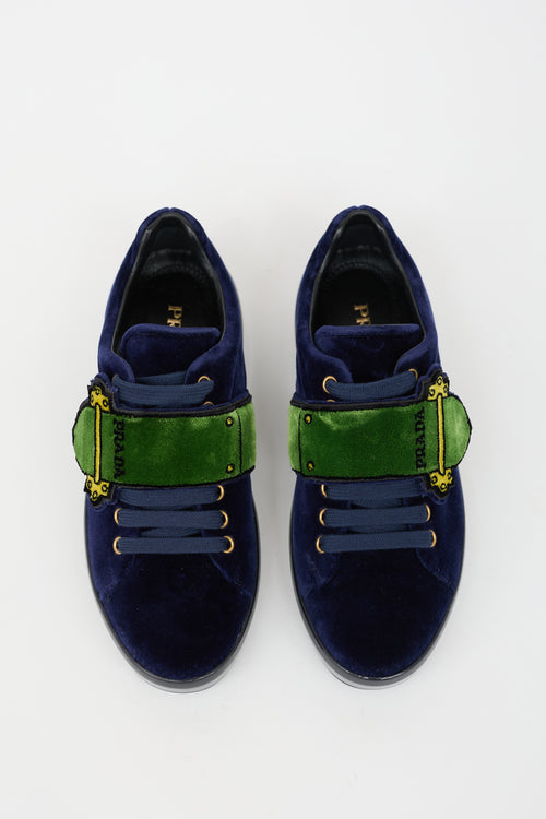 Prada Velvet Strap Sneaker