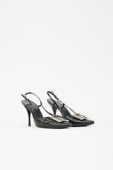 Prada Patent Buckle Slingback Heel