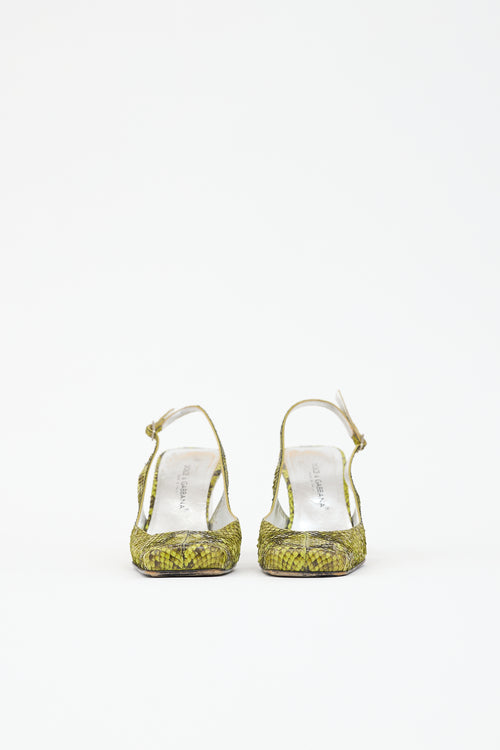 Dolce & Gabbana Leather Slingback Heel