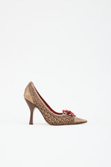 Miu Miu Vintage Leather Woven Pump