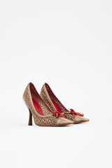 Miu Miu Vintage Leather Woven Pump