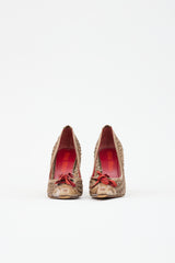 Miu Miu Vintage Leather Woven Pump