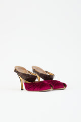 Gucci Velvet & Leather Sandal
