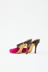 Gucci Velvet & Leather Sandal