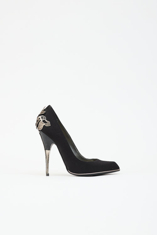 Stella McCartney Satin & Metal Pump