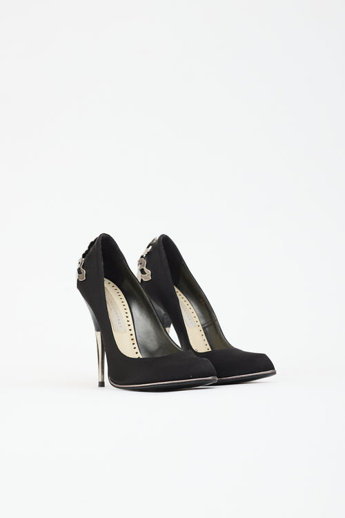 Stella McCartney Satin & Metal Pump