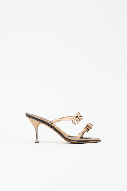 Chanel Satin Bow Sandal