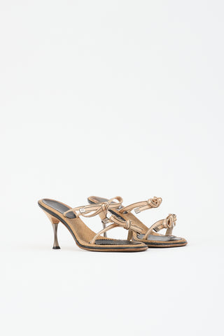 Chanel Satin Bow Sandal