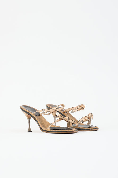 Chanel Satin Bow Sandal