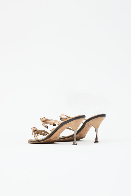 Chanel Satin Bow Sandal