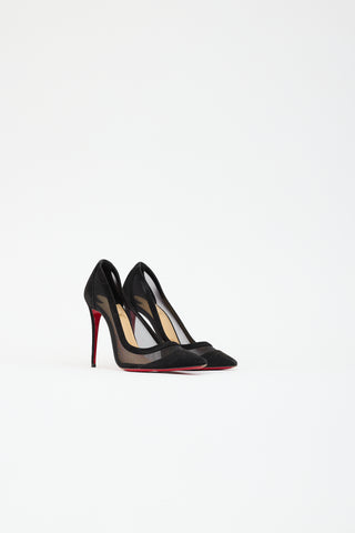 Christian Louboutin Suede & Mesh Galativi Pump