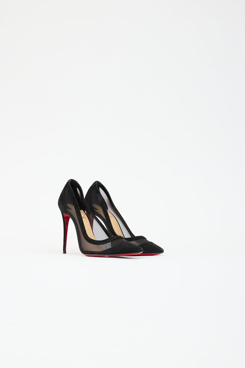 Christian Louboutin Suede & Mesh Galativi Pump