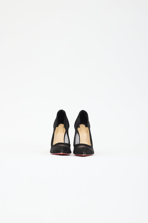 Christian Louboutin Suede & Mesh Galativi Pump