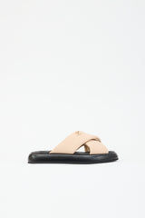Chanel Leather & Neoprene CC Sandal