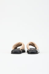 Chanel Leather & Neoprene CC Sandal