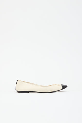 Chanel Leather CC Ballet Flat