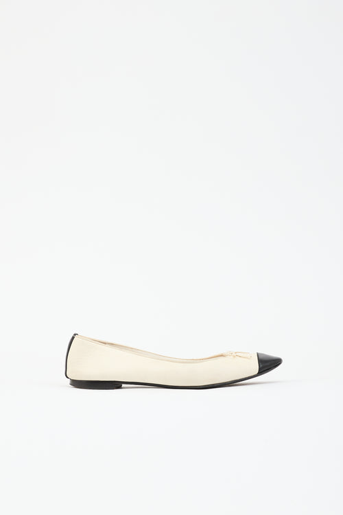 Chanel Leather CC Ballet Flat