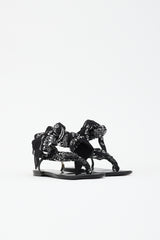 Saint Laurent Leather Bandana Dallas Sandal