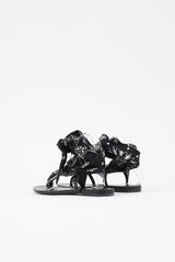Saint Laurent Leather Bandana Dallas Sandal