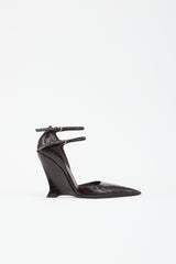 Ferragamo Embossed Leather Vidya Heel