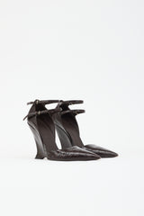 Ferragamo Embossed Leather Vidya Heel