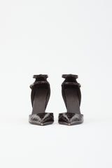 Ferragamo Embossed Leather Vidya Heel