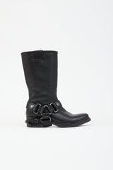 Miu Miu Leather Biker Boot