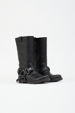 Miu Miu Leather Biker Boot