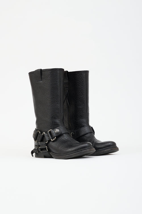 Miu Miu Leather Biker Boot