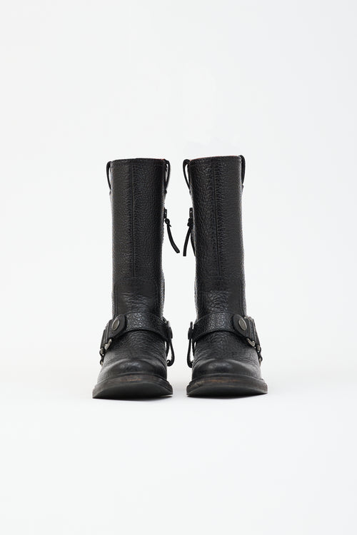 Miu Miu Leather Biker Boot