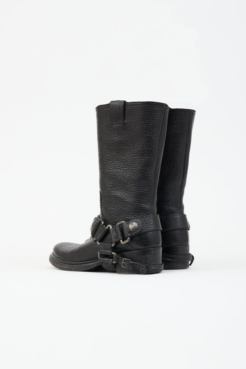 Miu Miu Leather Biker Boot