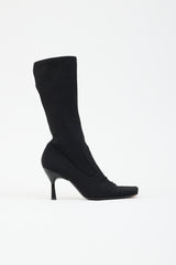 Dolce & Gabbana Jersey Square Toe Sock Boot