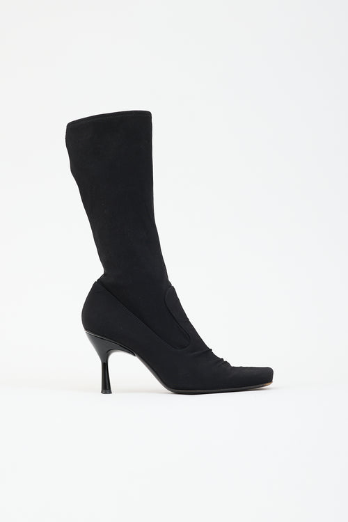 Dolce & Gabbana Jersey Square Toe Sock Boot