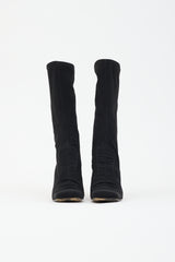 Dolce & Gabbana Jersey Square Toe Sock Boot