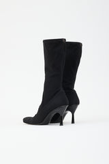 Dolce & Gabbana Jersey Square Toe Sock Boot