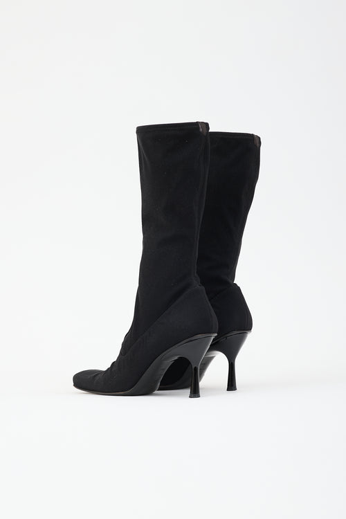 Dolce & Gabbana Jersey Square Toe Sock Boot