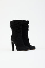 Gucci Suede Ruched Ankle Boot