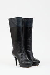 Saint Laurent Leather Brogue Platform Boot