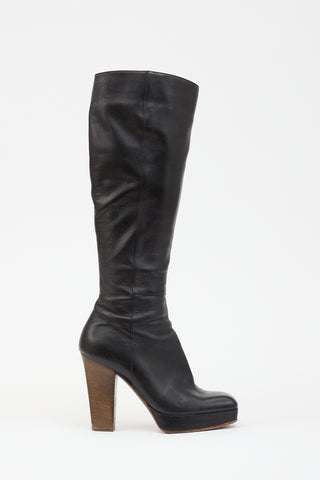 Saint Laurent Leather Platform Boot
