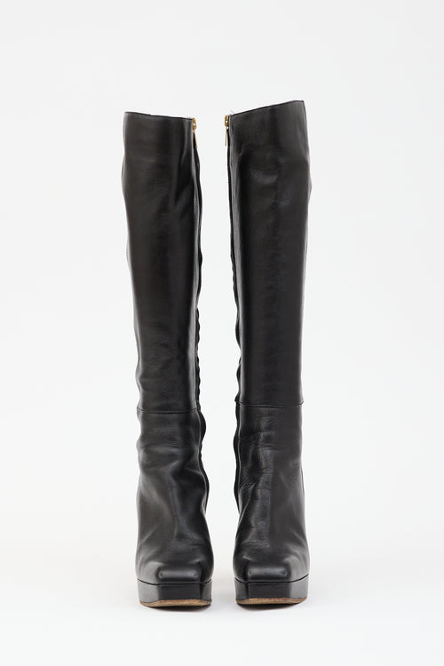 Saint Laurent Leather Platform Boot