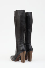 Saint Laurent Leather Platform Boot