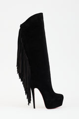 Christian Louboutin Suede Fringe Interlopa Boot