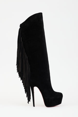 Christian Louboutin Suede Fringe Interlopa Boot
