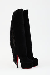Christian Louboutin Suede Fringe Interlopa Boot