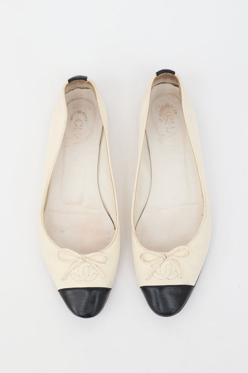 Chanel Leather CC Ballet Flat