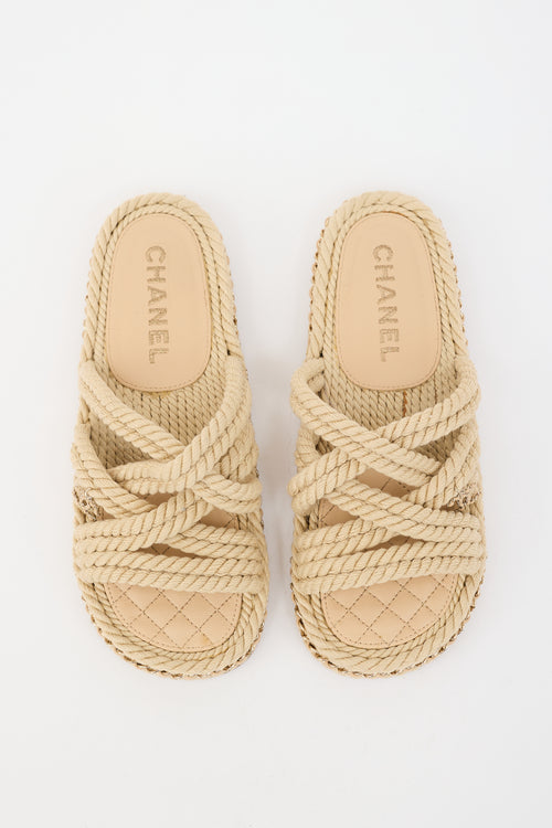 Chanel Rope & Chain CC Sandal