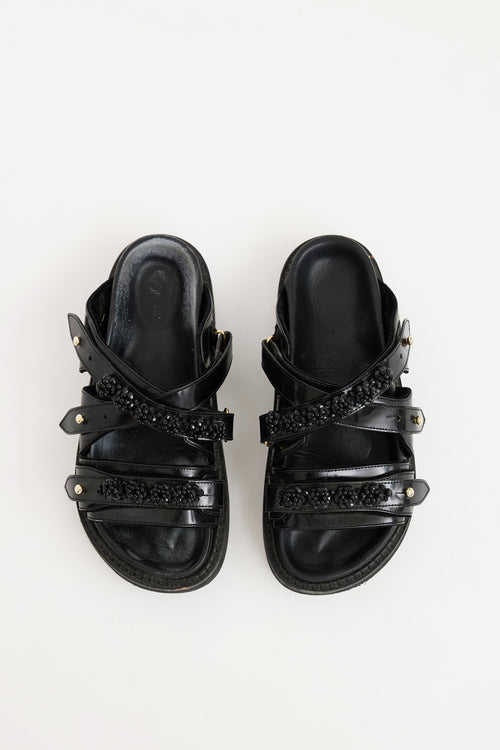 Simone Rocha Beaded Cross-Over Slide