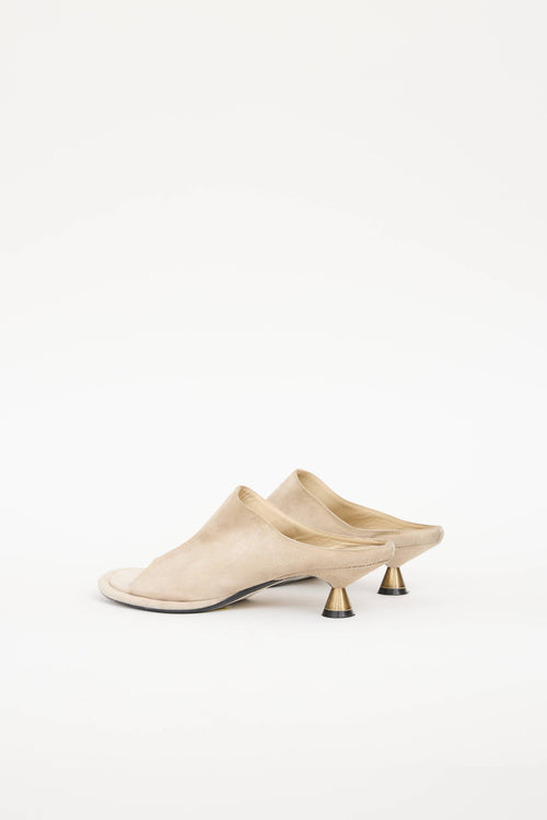 Khaite Suede Watts Cone Mule