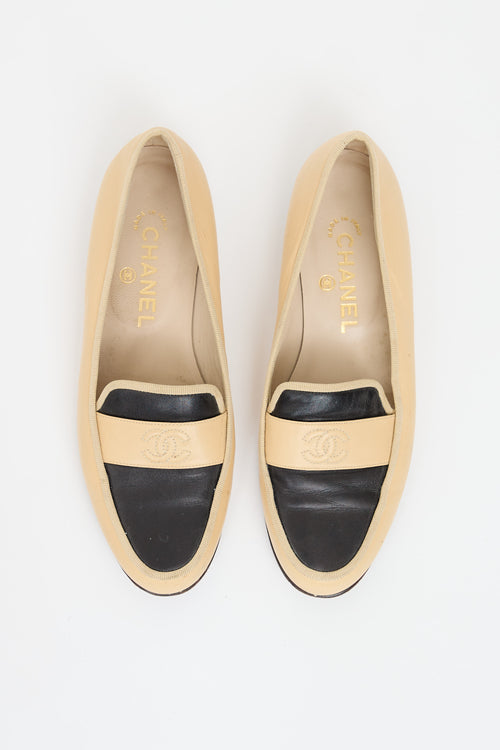 Chanel Leather Logo Loafer
